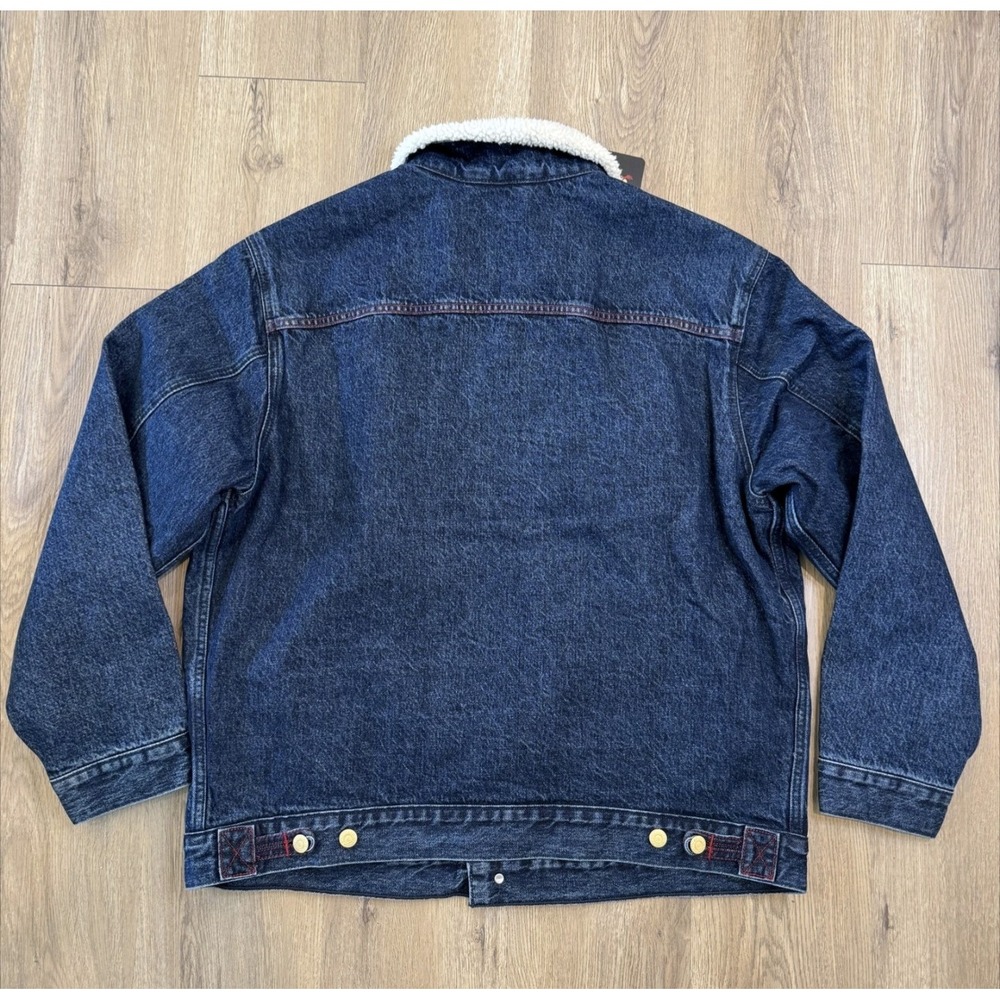 Levi's Lunar Year Relaxed Fit Sherpa Denim Trucker Jacket Men's Large NWT - Picture 2 of 12